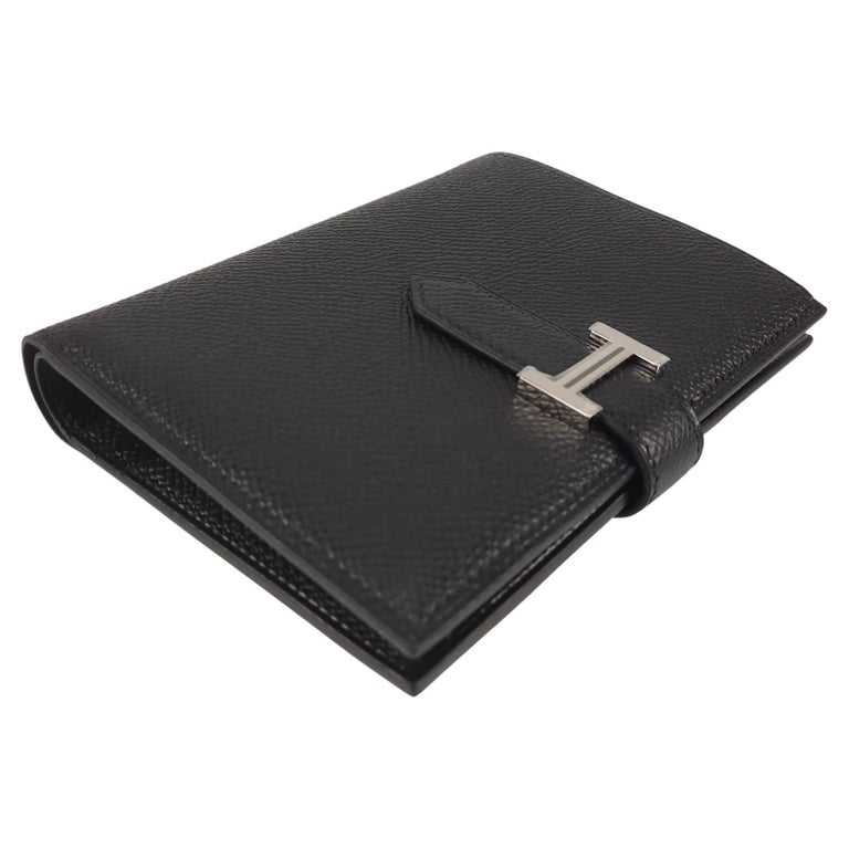 Hermes Citizen Twill Long Wallet Black Epsom Leather – Mightychic