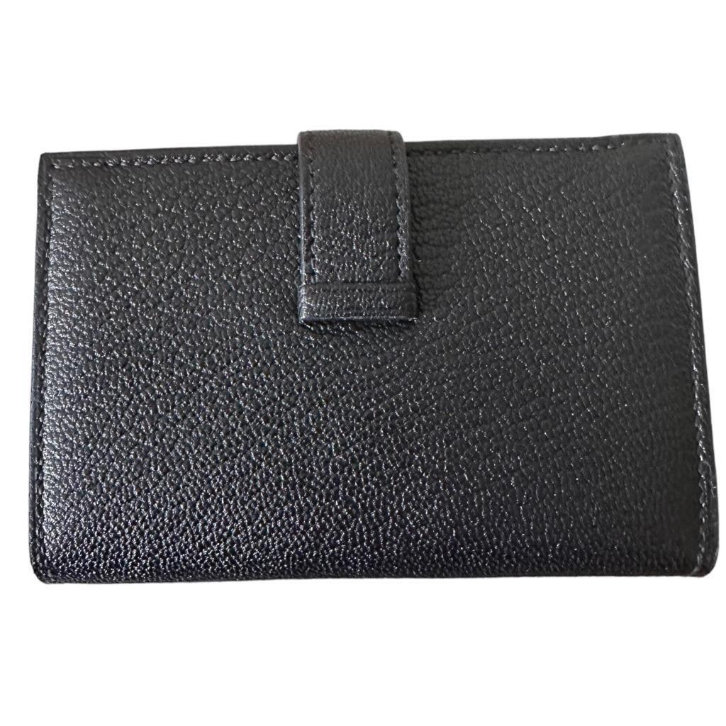 Hermes Bearn Mini Wallet Coin Case Coin Purse Wallet BLACK CHEVRE 3