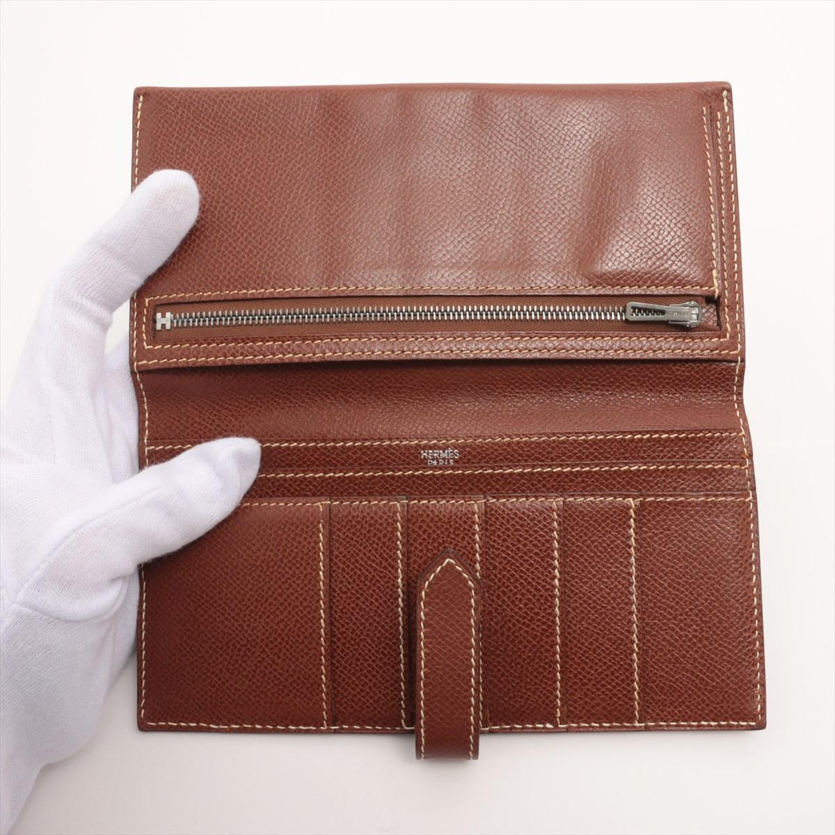 Women's Hermès Bearn Veau Epsom Wallet Brown