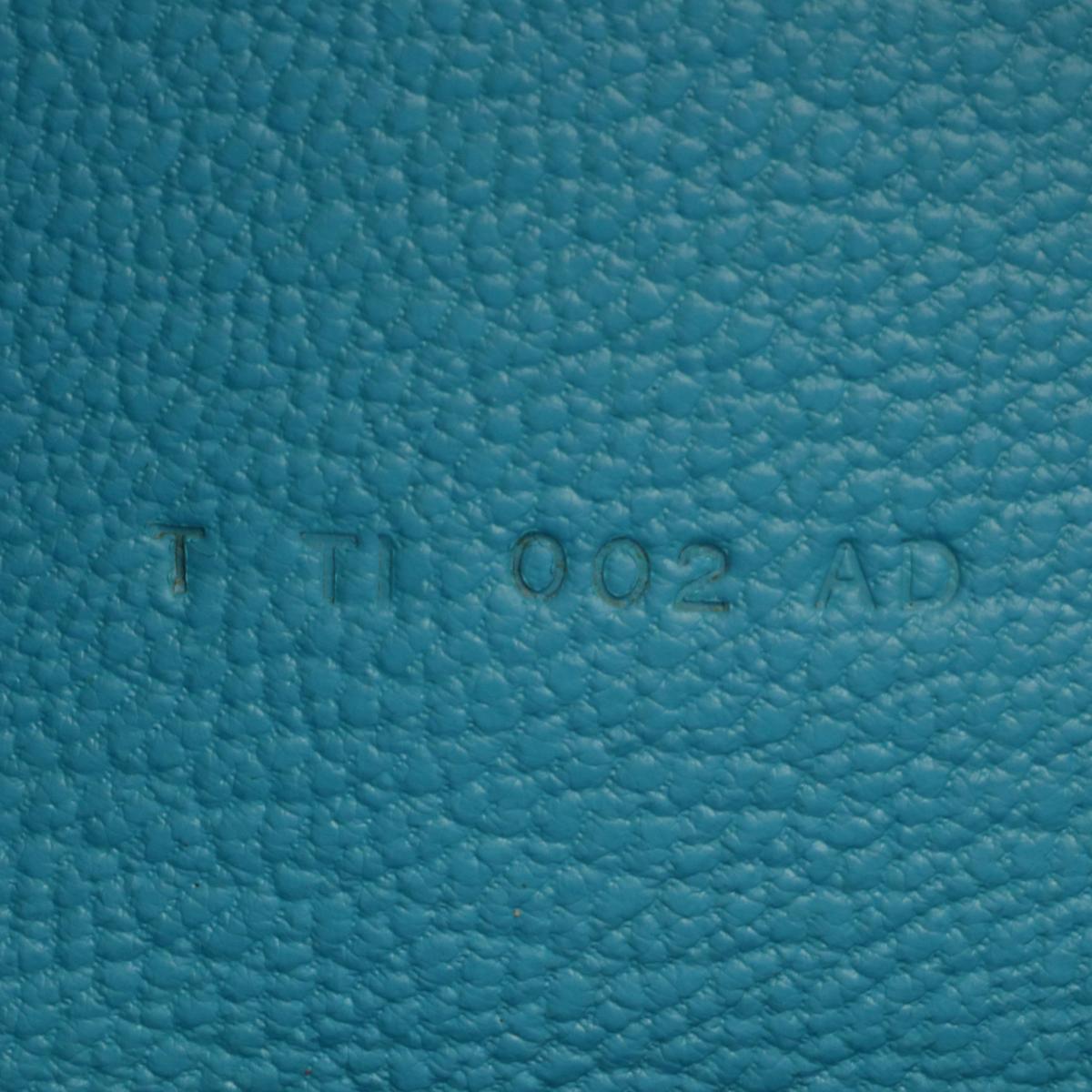 Hermès Bearn Wallet Blue Aztec Goatskin with Palladium Hardware Stamp T 2015 8