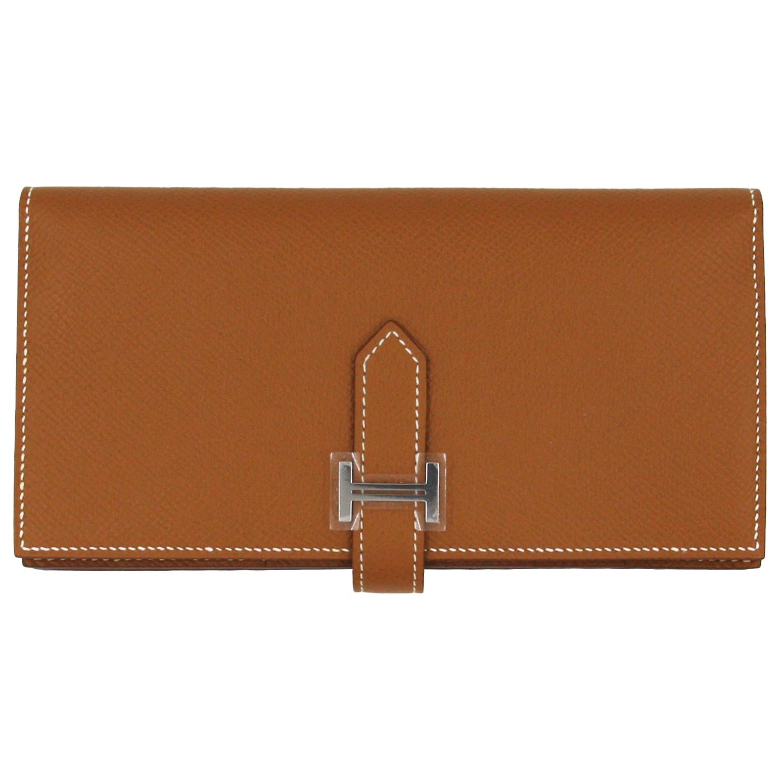 Hermès Bearn Wallet, Camel For Sale