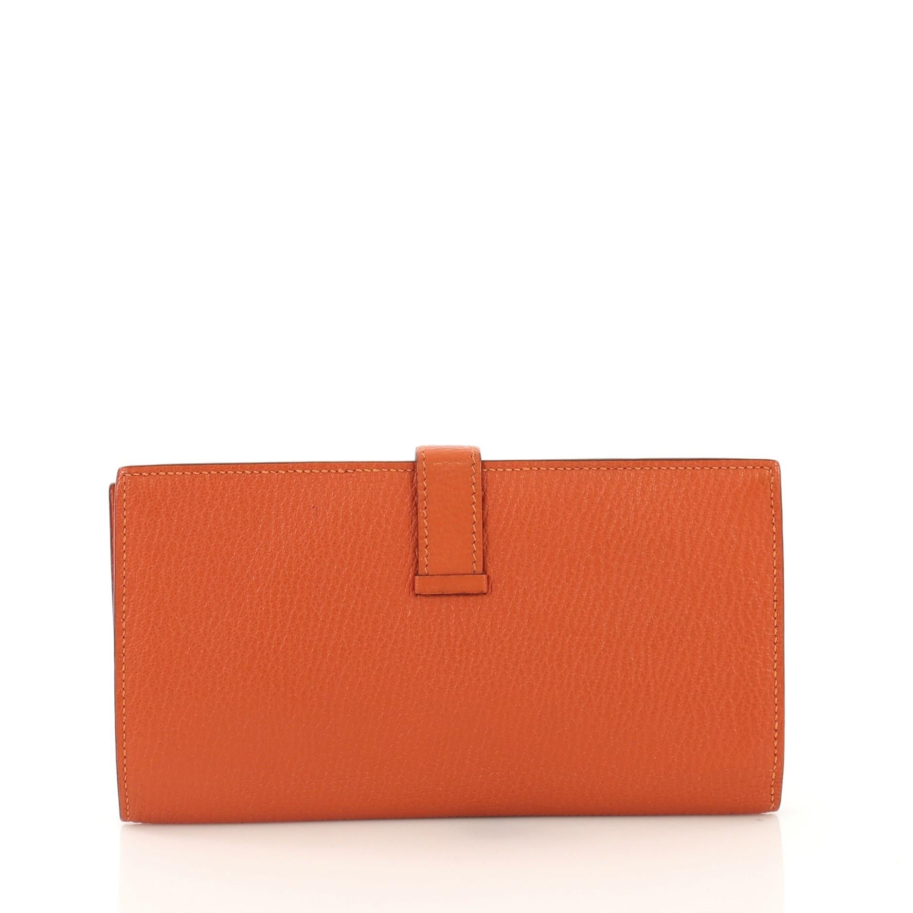 Hermes Bearn Wallet Chevre Mysore Long at 1stDibs | bacci leather wallet