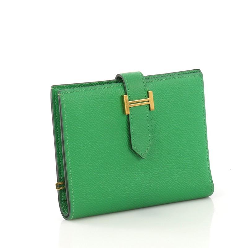 hermes bearn wallet green