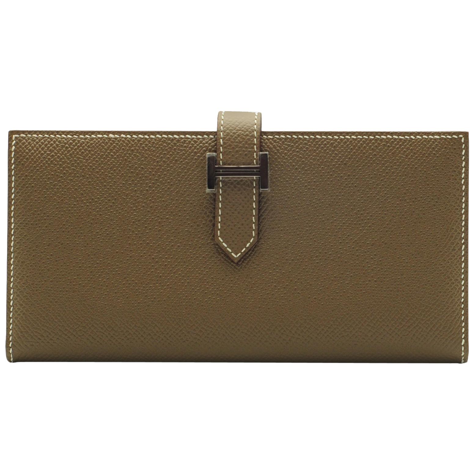 Hermès Bearn Wallet Etoupe Epsom Leather Palladium Hardware