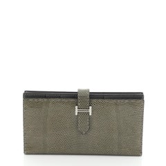 Hermes Bearn Wallet Lizard Long 