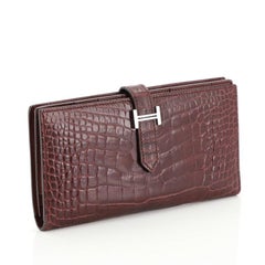 Hermes Bearn Brieftasche Matte Alligator Lang