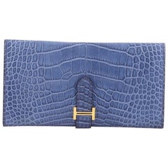 Hermes Bearn Wallet Matte Alligator Long