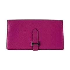 Hermès Béarn Wallet Pink Leather Gold Hardware 2008
