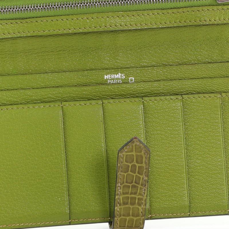 Hermes  Bearn Wallet Shiny Alligator Long 5