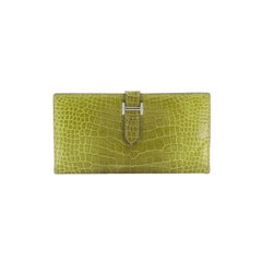 Hermes Bearn Wallet Shiny Alligator Long