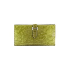 Hermes  Bearn Wallet Shiny Alligator Long