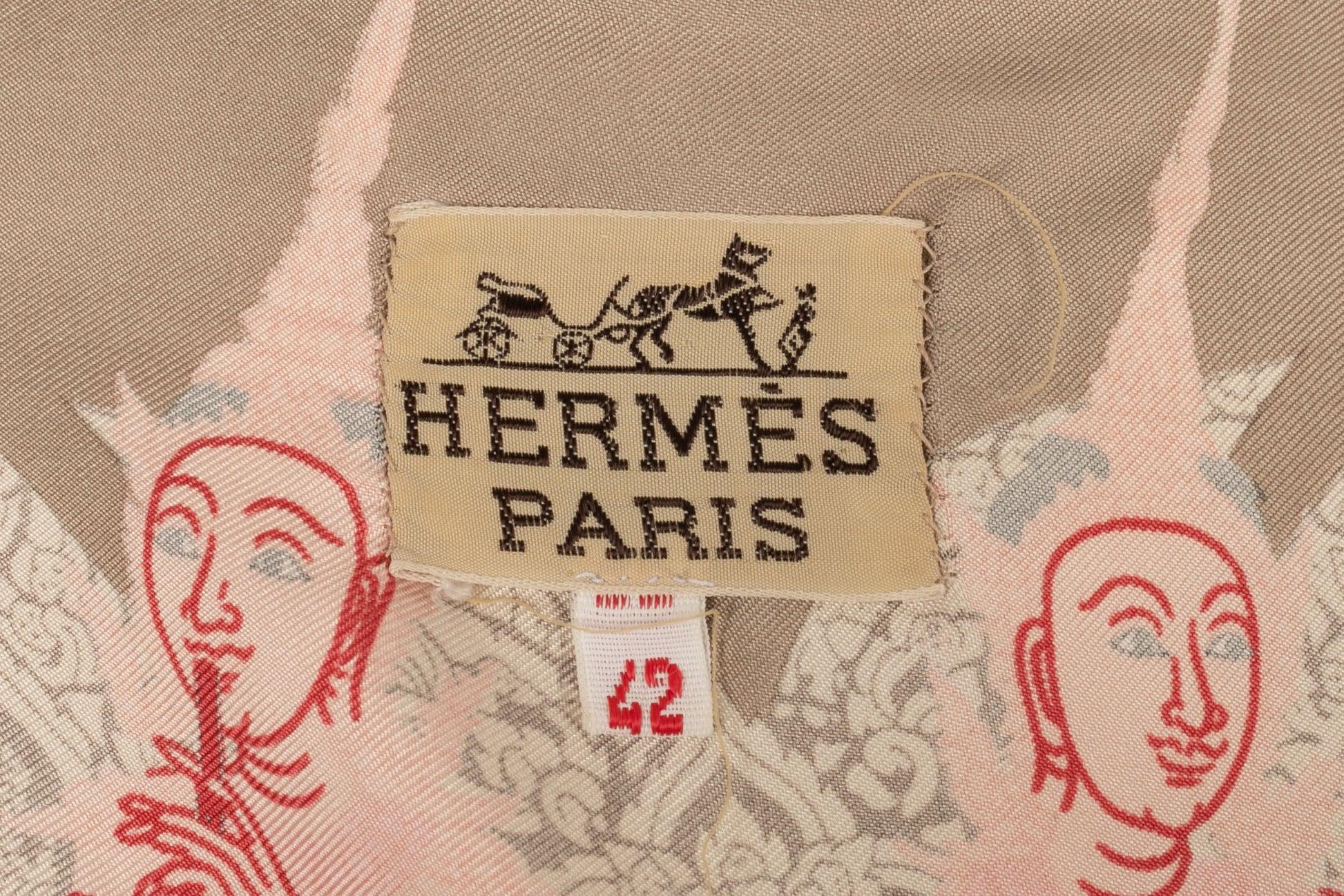 Hermès Beige and Pink jacket / robe 'Siam' 4