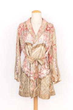 Hermès Beige and Pink jacket / robe 'Siam'