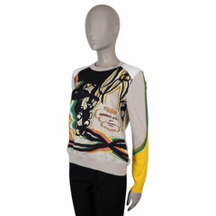 HERMES beige cotone e seta 2019 BRIDES DE GALA TWILLAINE Maglione 38 S