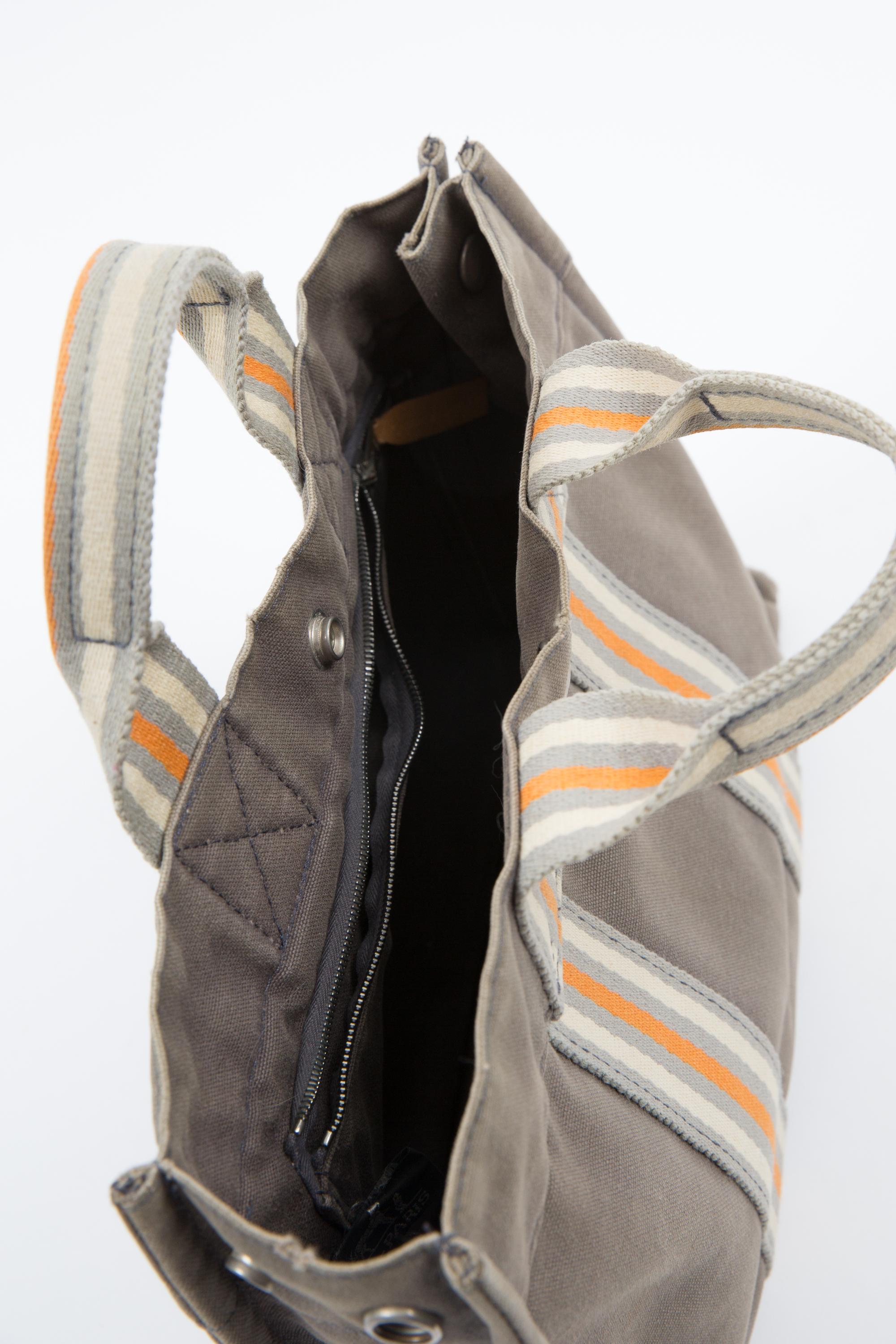 Hermes Beige cotton Toto PM Tote Bag en vente 4