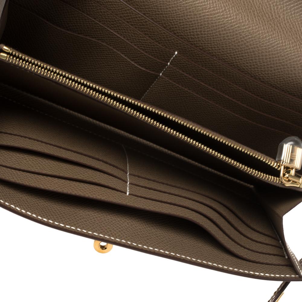 Hermès Beige de Weimar Epsom Leather Kelly Wallet 5