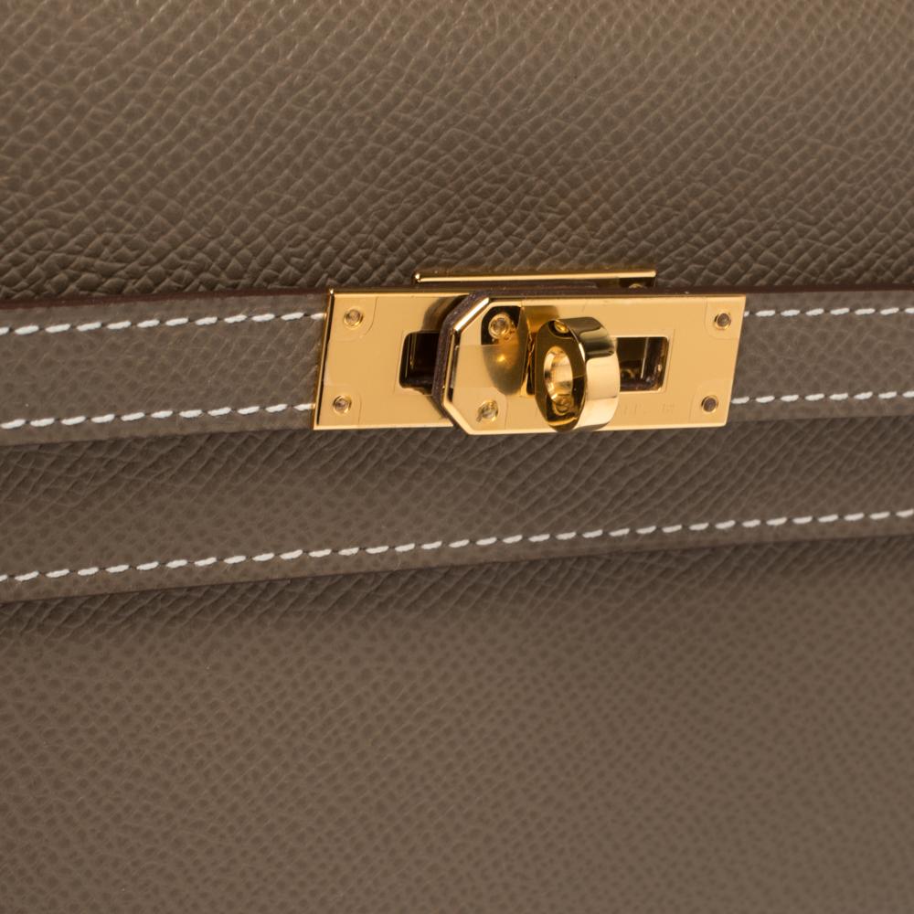 Hermès Beige de Weimar Epsom Leather Kelly Wallet 3