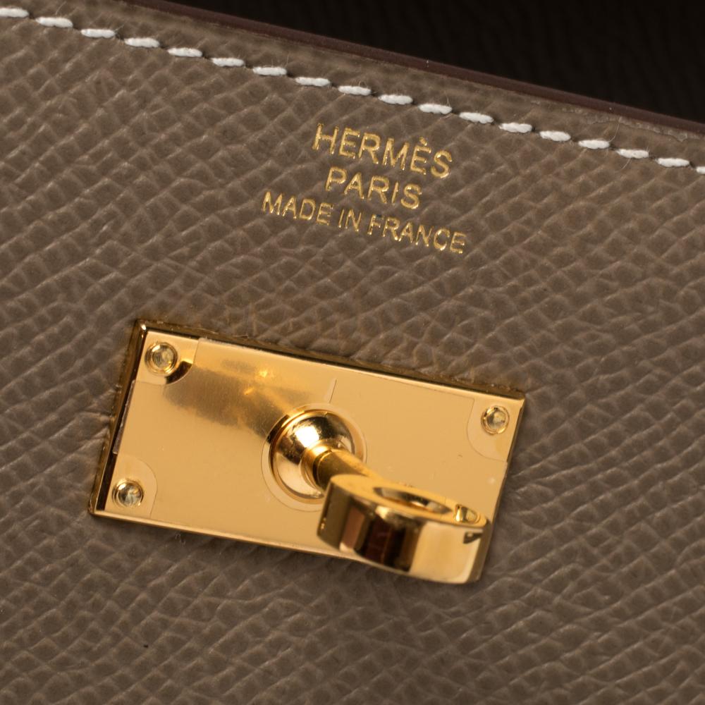 Hermès Beige de Weimar Epsom Leather Kelly Wallet 4