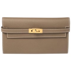 Hermès Beige de Weimar Epsom Leather Kelly Wallet