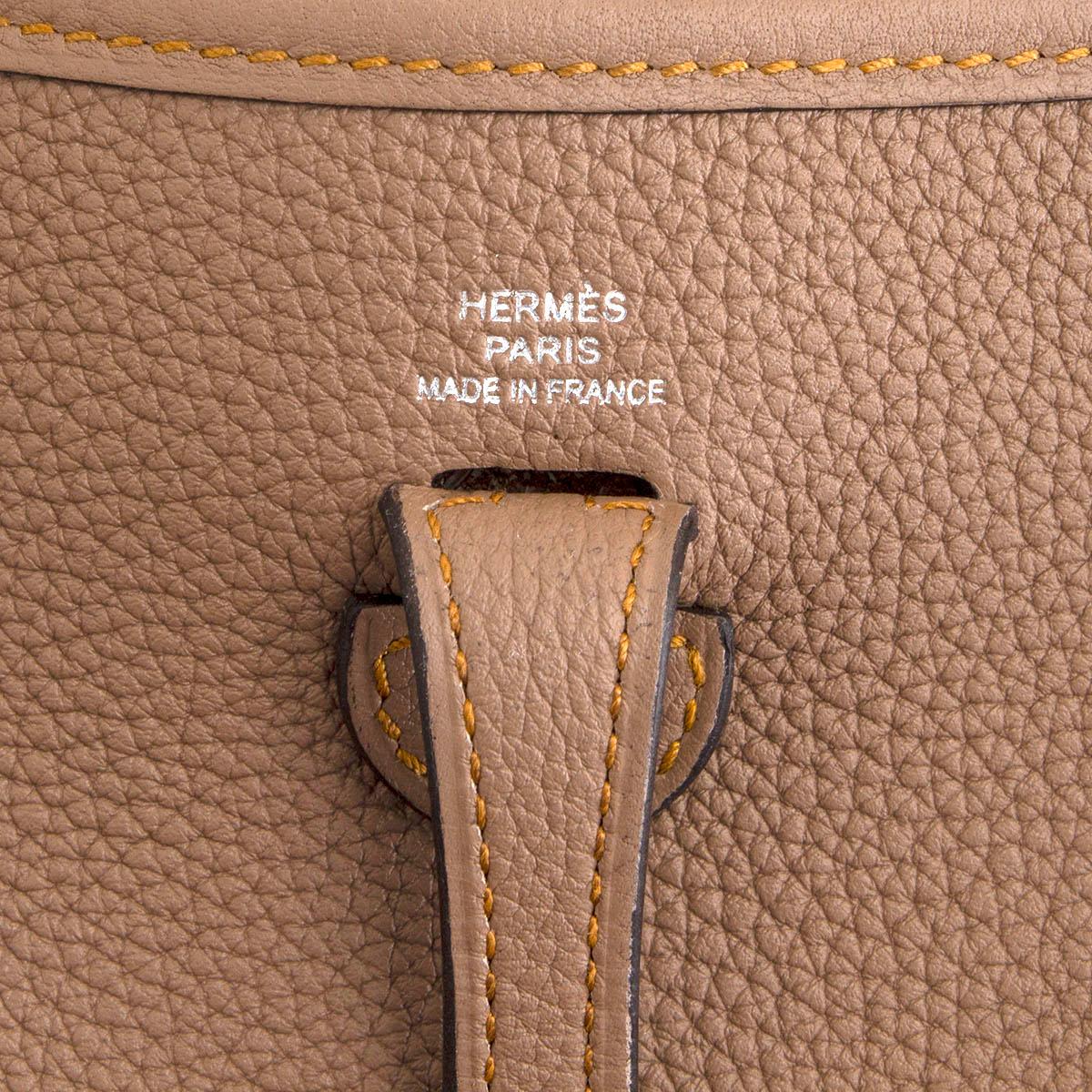 HERMES Beige de Weimar Mauric leather EVELYNE 16 TPM AMAZONE Crossbody Bag In New Condition In Zürich, CH