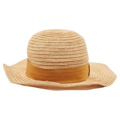 Hermès Beige Hemp Summer Hat Size 56