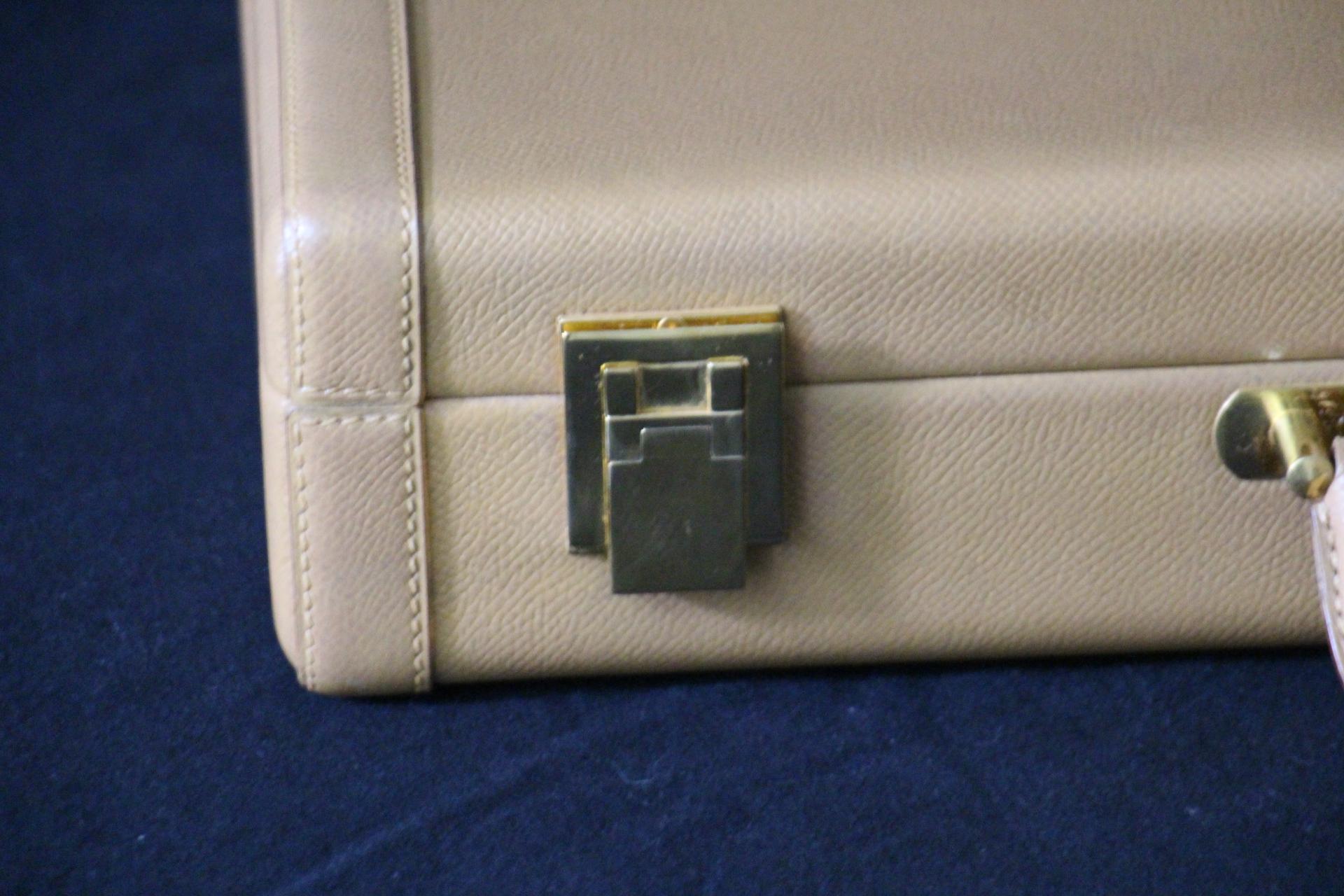 Hermès Beige Leather Briefcase, Hermes Attache, Hermes Bag For Sale 6