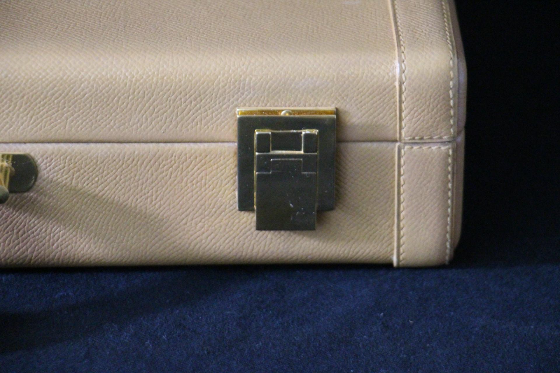 Hermès Beige Leather Briefcase, Hermes Attache, Hermes Bag For Sale 8