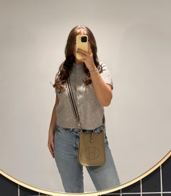 Hermès Beige Marfa Clemence Leather Wooly Sangle Evelyne TPM