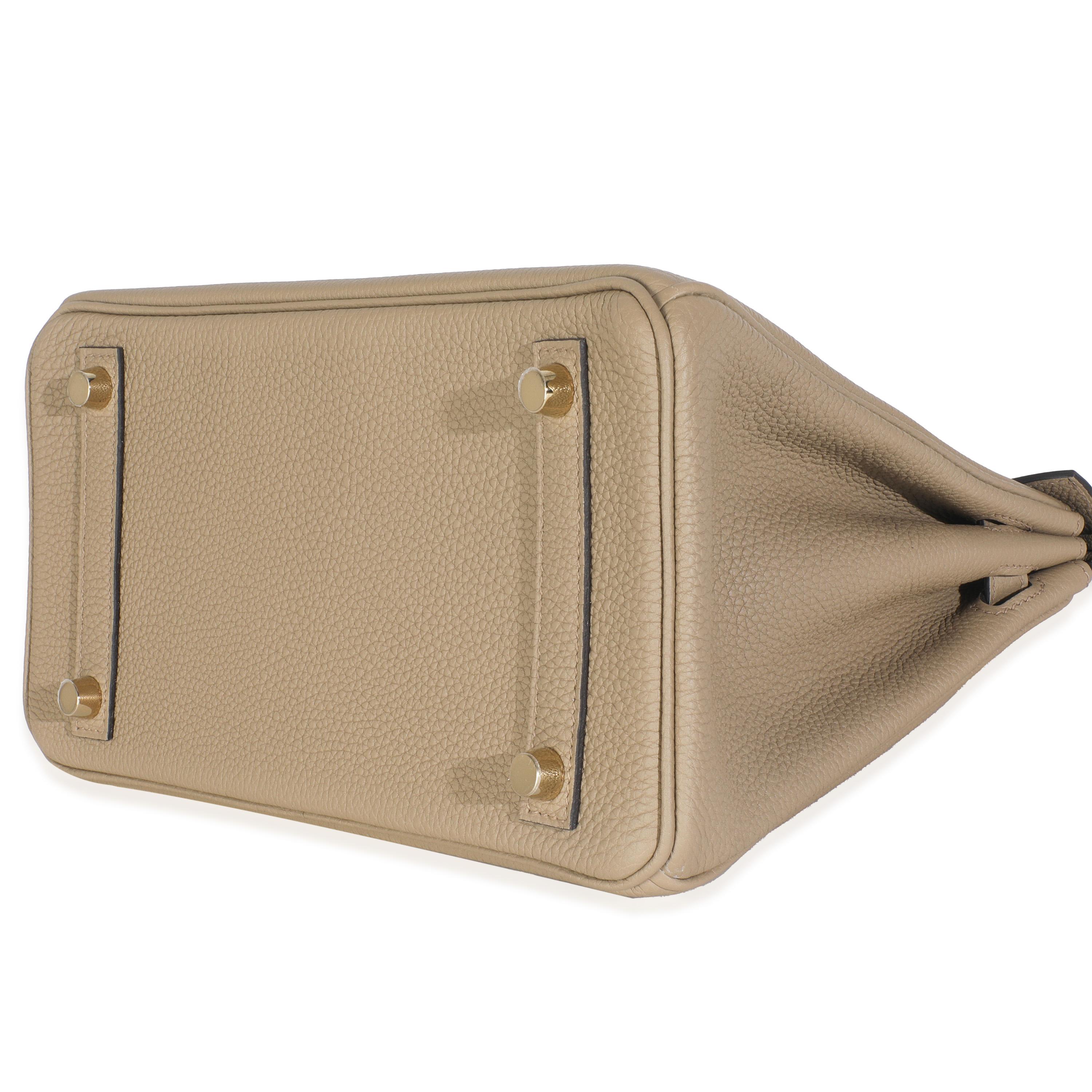 da uomo o donna Hermès Beige Marfa Togo Birkin 25 GHW in vendita