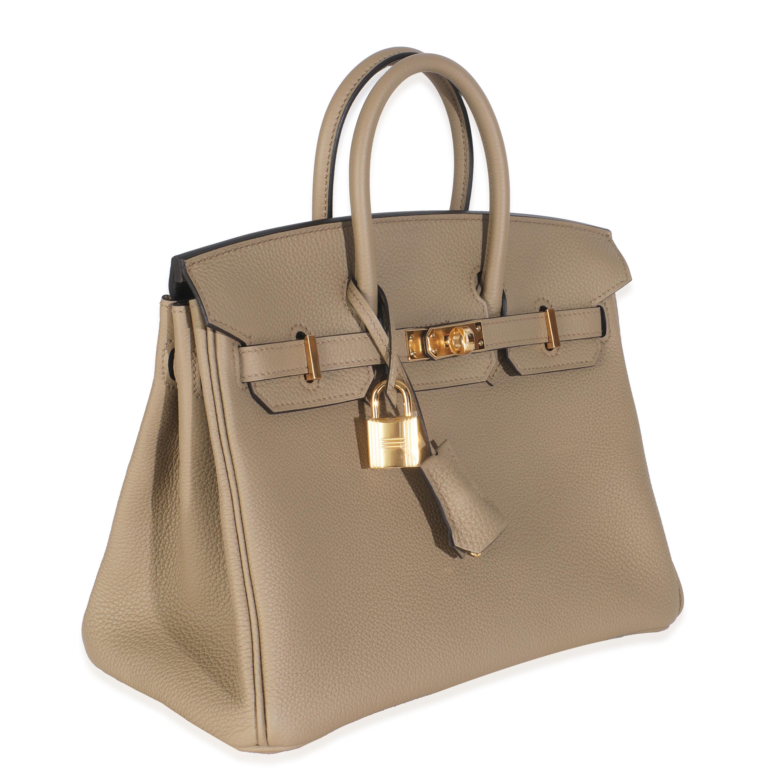 Hermès Beige Marfa Togo Birkin 25 GHW in vendita 2