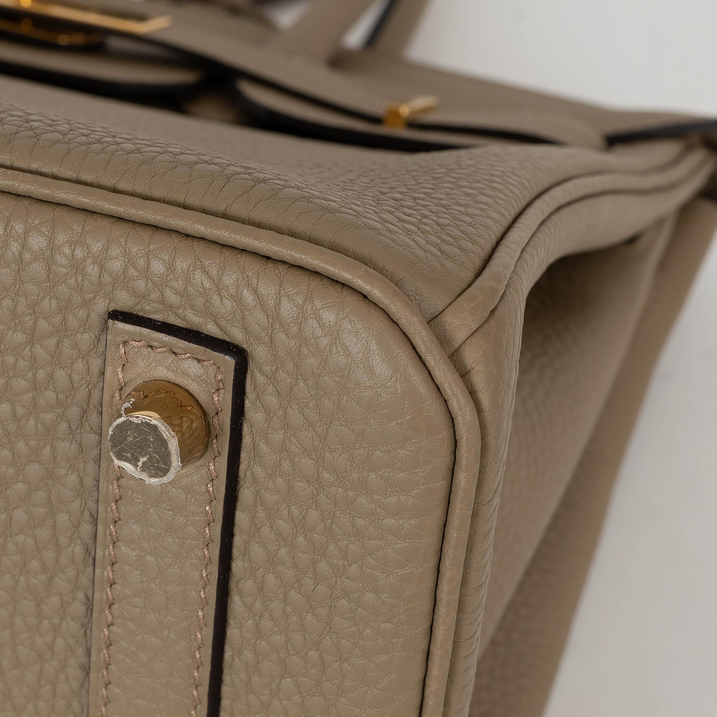 HERMES Beige Marfa Togo leather BIRKIN 30 Bag Ghw For Sale 6