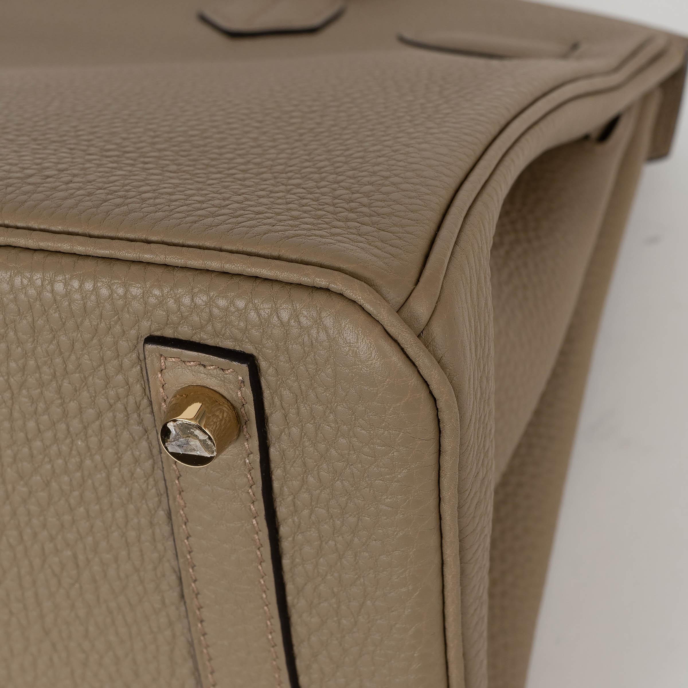 HERMES Beige Marfa Togo leather BIRKIN 30 Bag Ghw For Sale 8