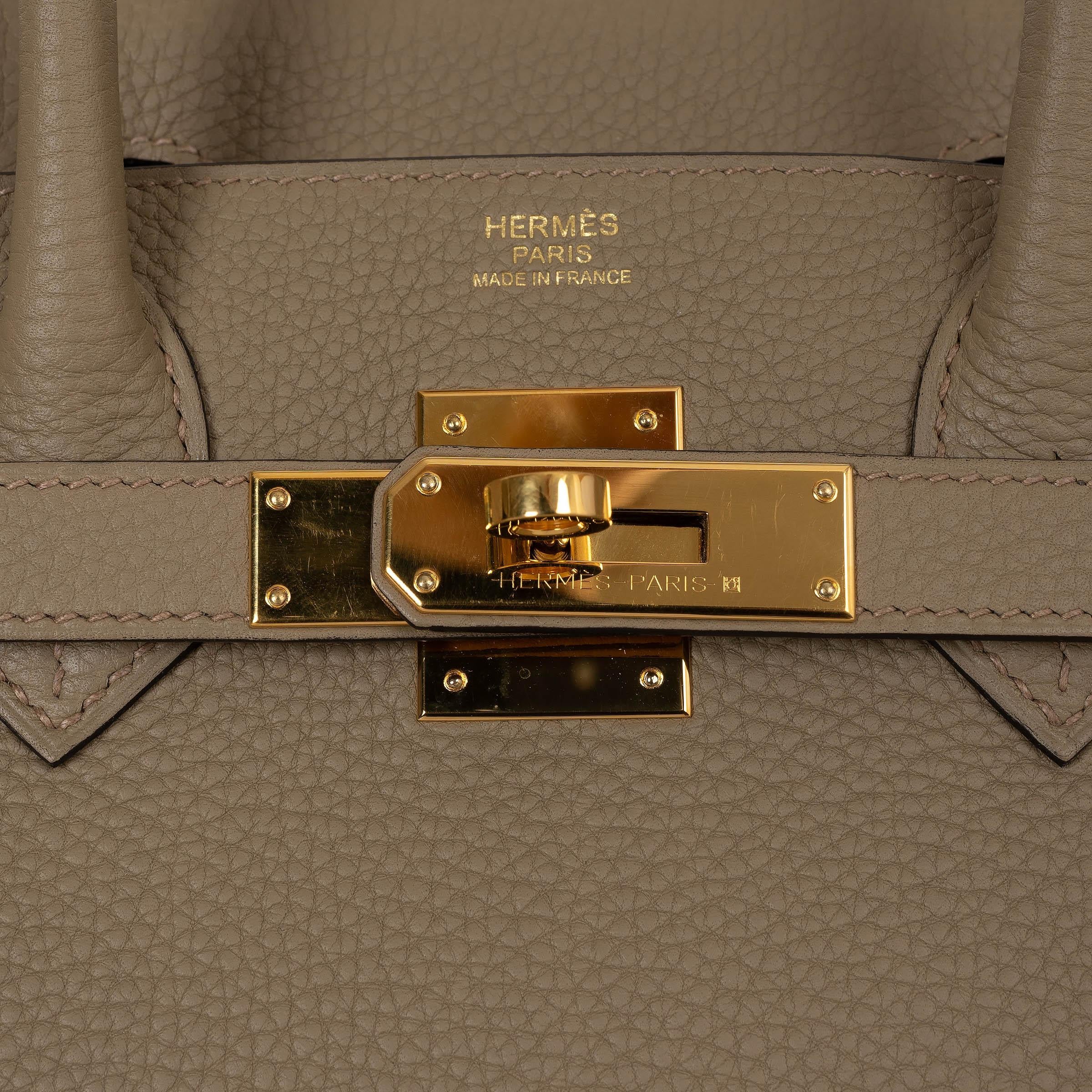HERMES Beige Marfa Togo leather BIRKIN 30 Bag Ghw For Sale 1