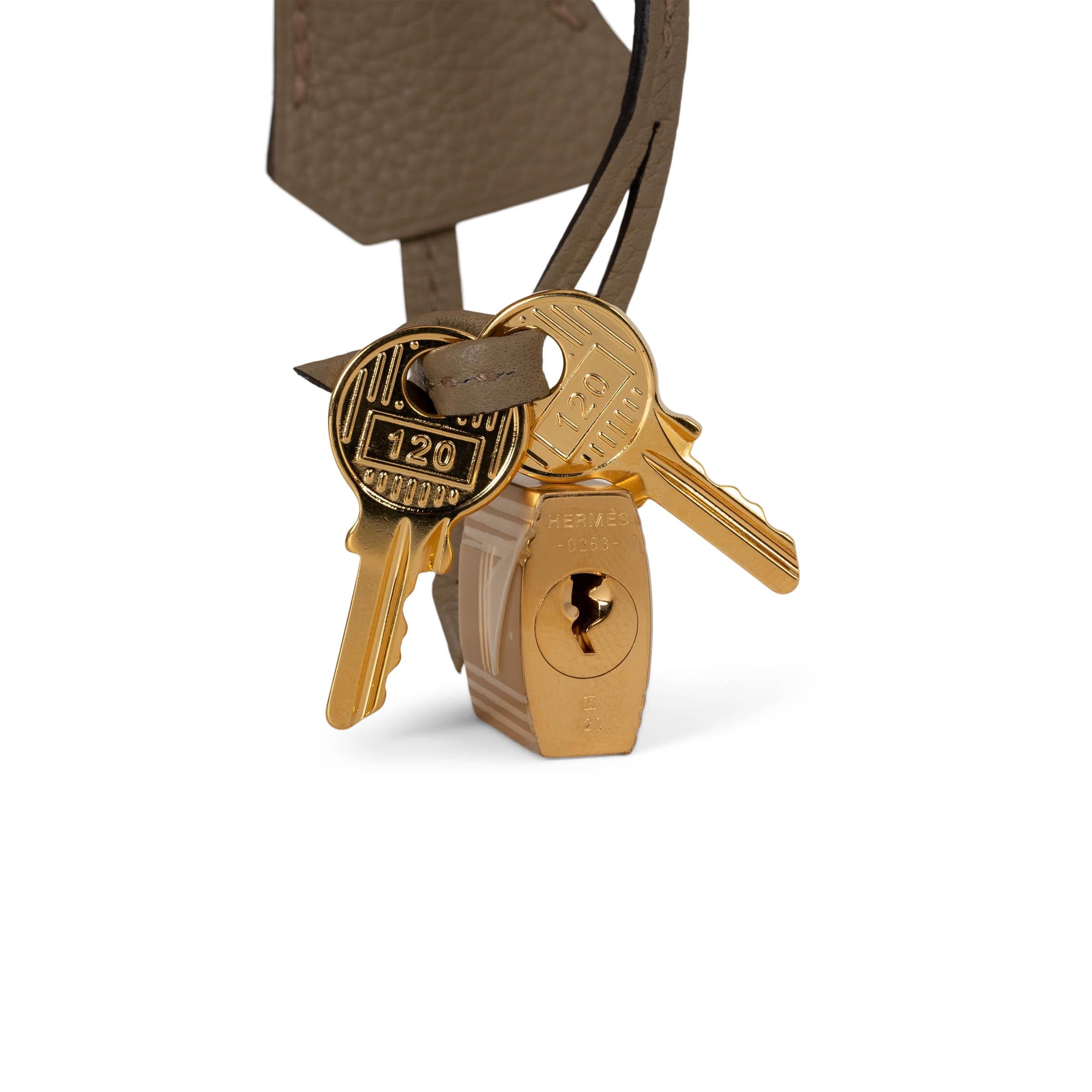 HERMES Beige Marfa Togo leather BIRKIN 30 Bag Ghw For Sale 3