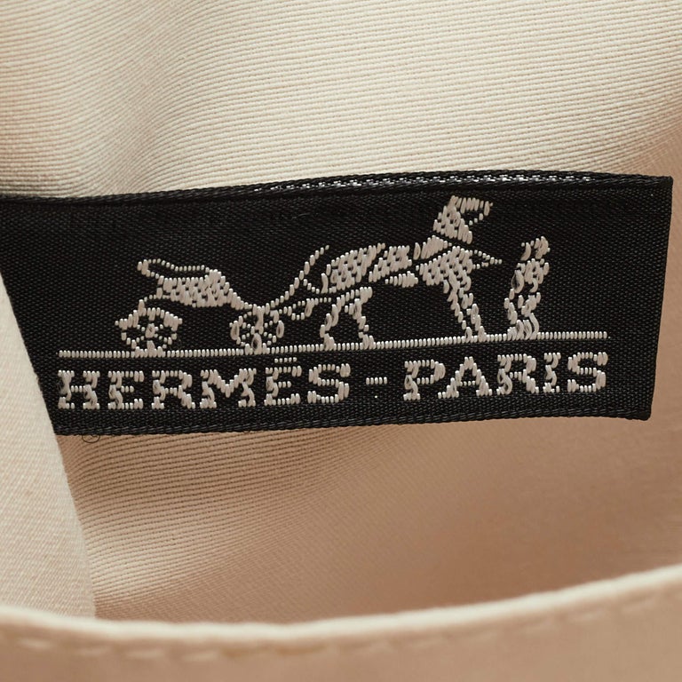 Hermes Beige/Natural Canvas and Leather Diaper Messenger Bag For Sale