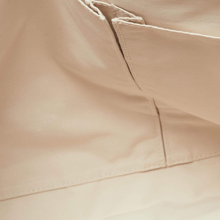 Hermes Beige/Natural Canvas and Leather Diaper Messenger Bag For Sale