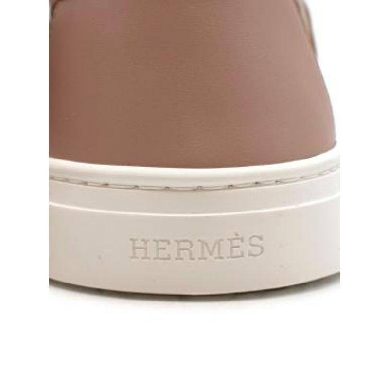 Hermes Beige Nude Game Slip-on Sneakers For Sale 3