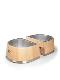Hermès Beige Oak Wood Chaine d'Ancre Dog Bowl