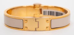 Hermes Beige Rosè Gold Hinged Bracelet