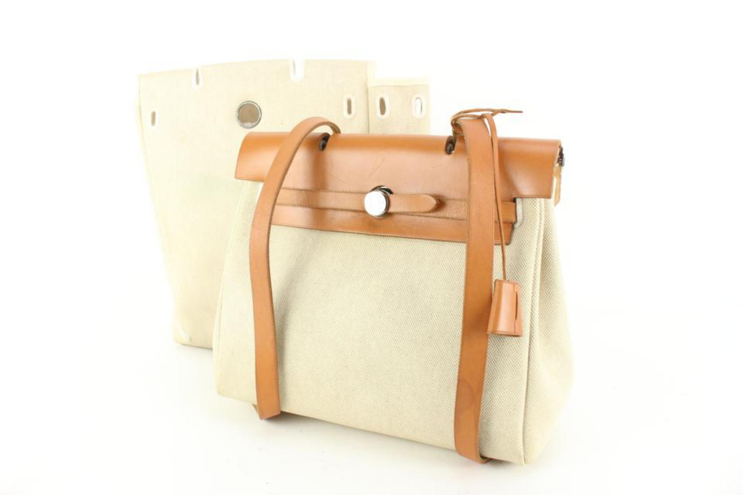 Hermès Beige Sac a Dos Herbag 2-in-1 53h429s For Sale 5