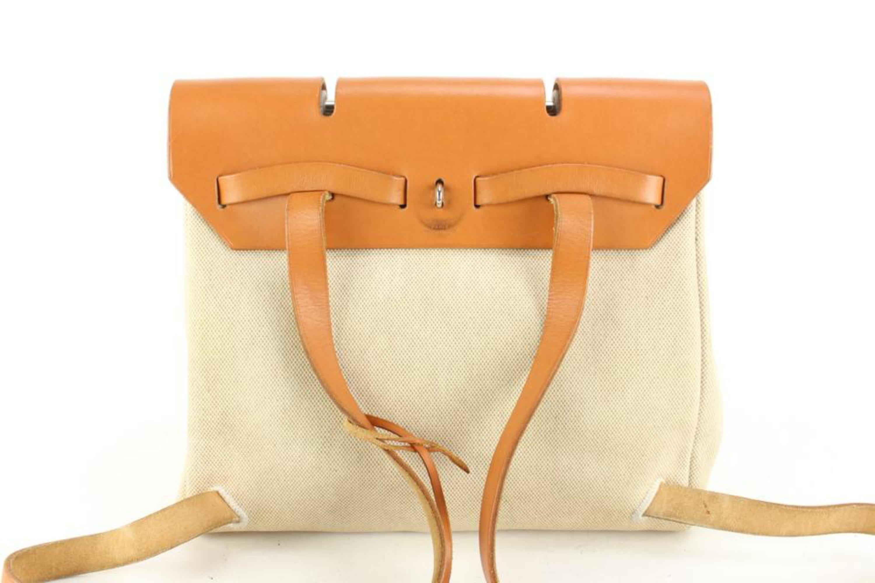 Women's Hermès Beige Sac a Dos Herbag 2-in-1 53h429s For Sale