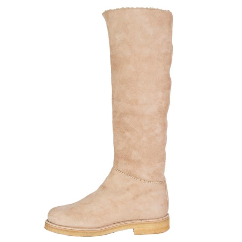 shearling knee boots