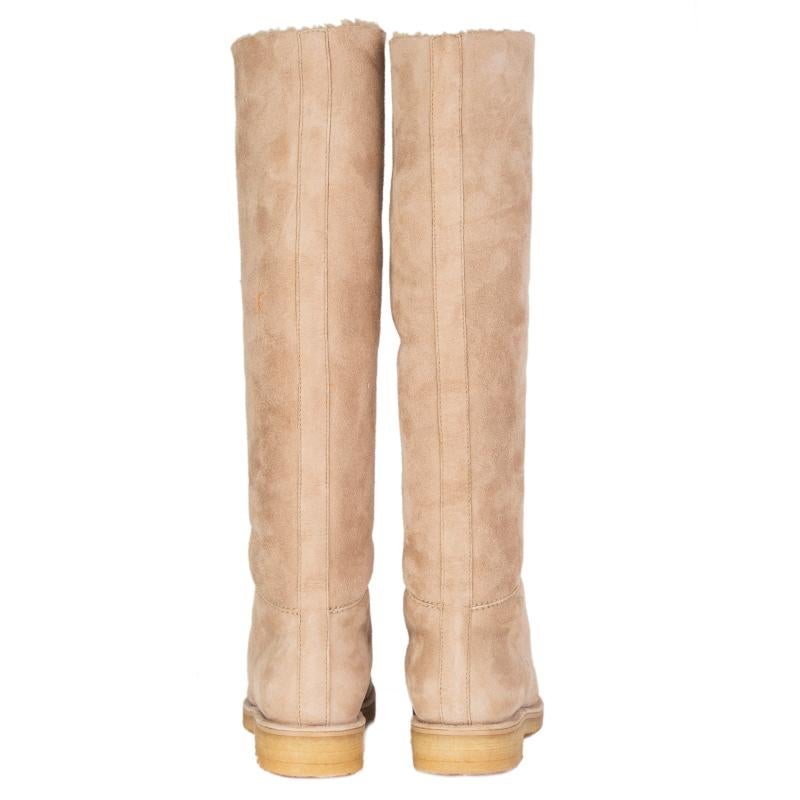 knee high shearling boots