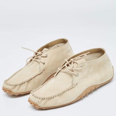 Hermes Beige Suede Faubourg Slip On Loafers Size 39