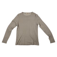 Hermes Beige/Taupe Round Neck Fine Cashmere