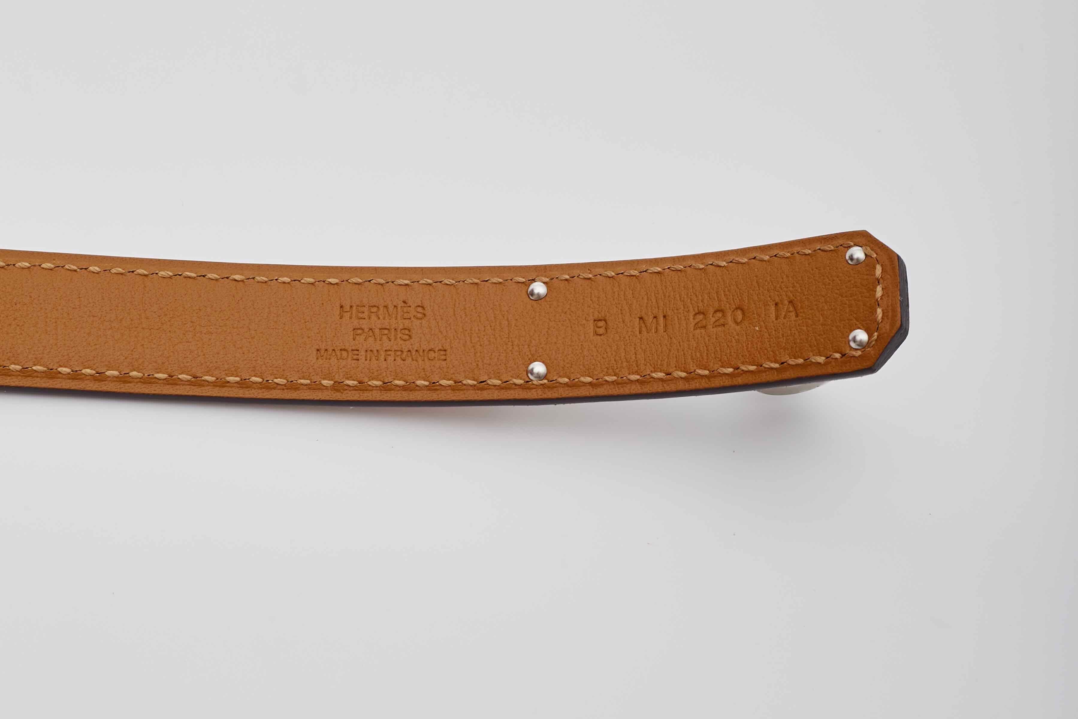 Hermes Beige Leather Textured Kelly Pocket 18 Mini Belt Bag Excellent état - En vente à Montreal, Quebec