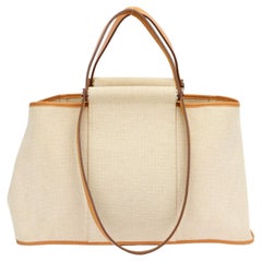 Hermès Beige Toile Cowhide 2 Way Tote