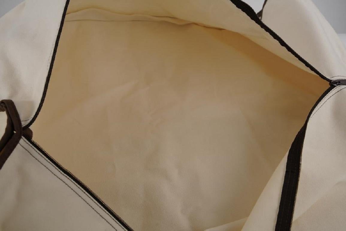 Hermès Beige Toile Garment Bag with Large Box 382her225 In Good Condition For Sale In Dix hills, NY