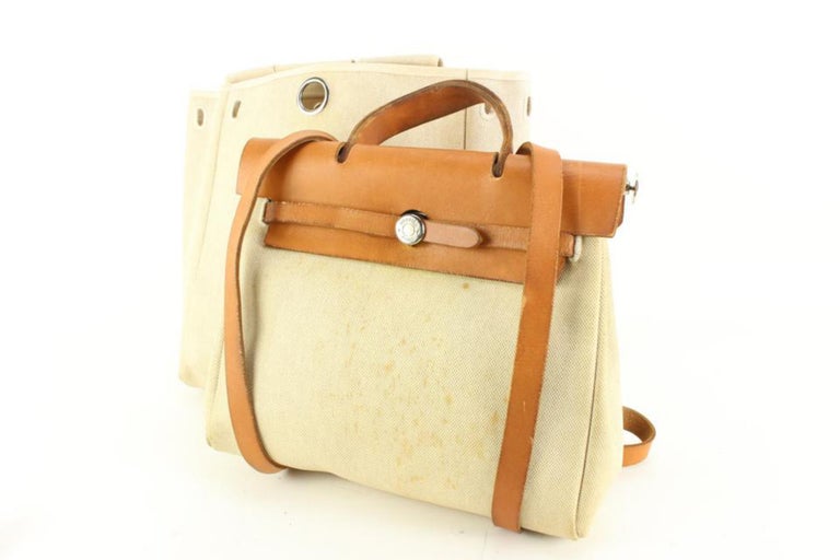 Hermès Beige x Brown Sac a Dos Herbag Backpack 2-in-1  display picture 1