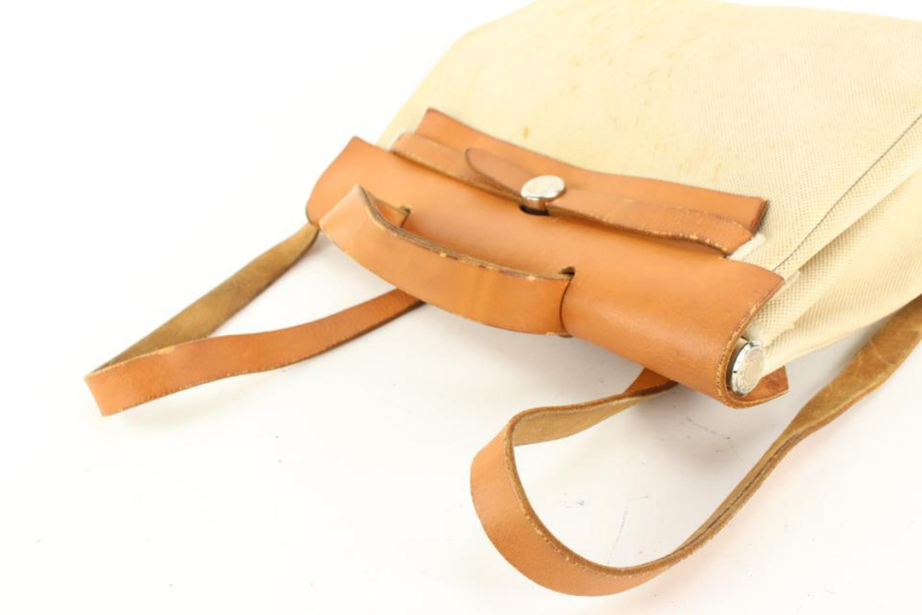 Hermès Beige x Brown Sac a Dos Herbag Backpack 2-in-1 60h429s For Sale 1